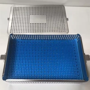 Heavy Duty Stainless Steel Wire Mesh Basket Industrial Cleaning Storage Tray with Handles for Hardware Parts Ultrasonic Washing