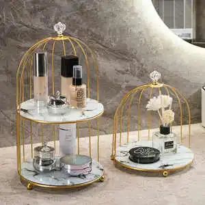 Double Layer Cosmetic Storage Holders Bathroom Makeup Organizer Bedroom Desktop Storage Rack