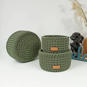 Cotton Rope Hand Woven Storage Basket
