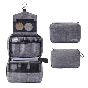 Portable Travel Hanging for Toiletry Bag Waterproof Bathroom Wash Storage Organizer Water-Resistant Makeup Cosmetic Polyester