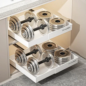Modern Cabinet Organizer, Adjustable and Expandable No-Drill Storage Box Set, Adjustable Classification for Kitchen Utensils