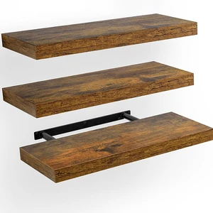 Three-piece Floating Shelves, Decorative Wall Racks for Bathrooms, Living Rooms, Bedrooms and Kitchens, with Hidden Supports