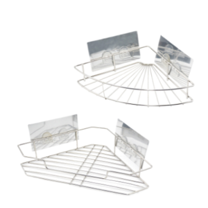 Multi Series Custom Size Stainless Steel Self Adhesive Storage Organizer Wall Stick Punch-free Kitchen Bathroom Storage Rack