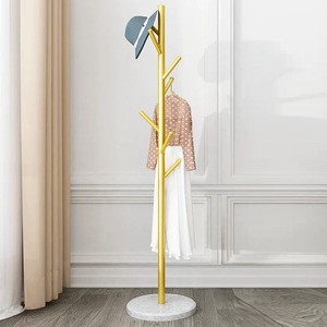 Metal Multifunctional Coat Rack Bedroom Simple Household Clothes Rack Floor-standing Light Luxury Single Rod Storage Rack