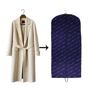 Eco-Friendly Reusable Non-Woven Dust Protector Jacket Coat Custom Logo Covers for Dresses and Suits for Wardrobe Use