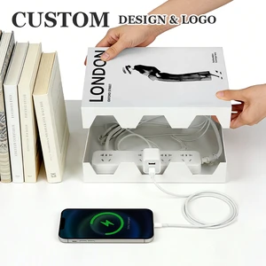 Desktop Socket Wire Tidy Box Aesthetic Room Decor Cable Organizers Faux Simulation Book Box for Modem Storage WiFi Router