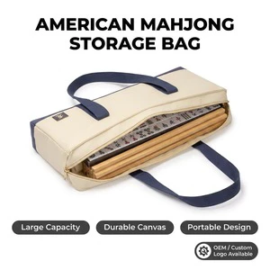 Polyester Handbag Three-Piece Mahjong Storage Portable Cosmetic Travel Organizer Toiletry Bag Unisex