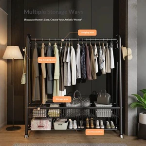 Hot Sale Hat Coat Hangers Floor Wall Mounted Clothing Rack Heavy Duty Storage Durable and Sturdy Custom Clothing Racks