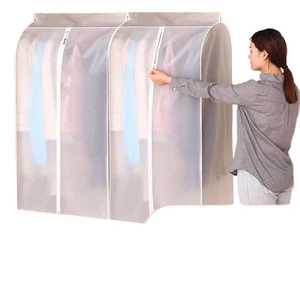 YiMing PE Dustproof Moisture-Proof Waterproof 3-Wire Wardrobe Clothes Storage Bag 60x140cm Modern Simple Multifunction Design