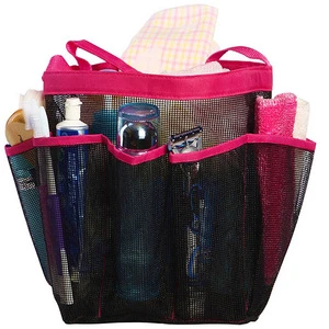 Toiletry Organizer Bag Portable Caddy With PVC Mesh Storage Shower Tote Bag Hanging Toiletry Show Caddy Cosmetic Bag