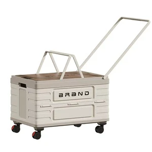 Removable Foldable Movable Outdoor Box PP Camping Storage Bin Single Easy Carry Handle Kitchen Garden Garage Workshop Shoes