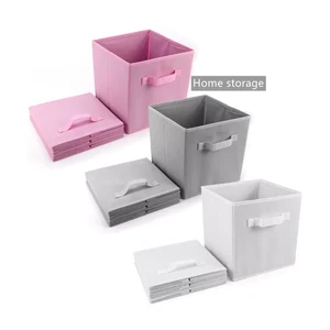 Household Closet Organizer Under Bed Boxes Non Woven Fabric Foldable Storage Cube Bin Box for Toy Clothes