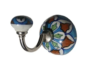 Ceramic Novelty Wall Hook Hanger Key Holder and Bath Towel Hook for Clothes and Hat Hangings