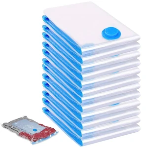 Foldable Eco-Friendly Double Tier Clothes Storage Vacuum Compression Bags for Living Room-Space Saving & Convenient Organization