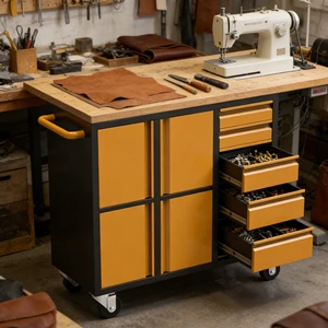 Heavy Duty Metal Modern Workshop Tool Storage Cabinet Keyed Locking System 5 Drawers Adjustable Height OEM Customizable Solution