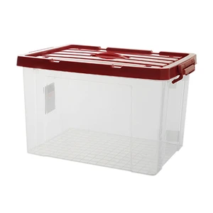 High Transparent Rectangle 14L-120L Injection pp Plastic Storage Box Container with Lids