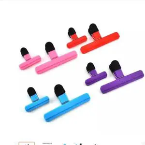 China Factory Custom Pink Red Blue Purple Kitchen Storage Snack Bag Clips Sealer Clamp Metal Tool Kitchen Accessories Chip Clip