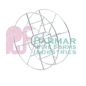 Parmar Wire Forms Industry BS300 Galvanized Mild Steel Wire Spool Holder | Heavy Duty Welding Electrical Cable Storage Basket