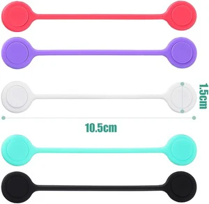 Multi-functional Magnetic Data Cable Organizer Cable Ties Data Cables Type C Silicone Cable Tie Reusable Cable Ties