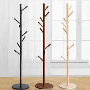 Multiple Hooks of the Rack Bring More Storage Possibilities Room Wood Standing Hanger Coat Rack