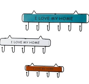 Nordic Decorative Creative Entrance Key Hook Vintage Wooden Wall Rack Coat Hook