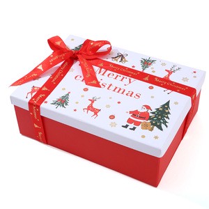 Festive Lidded Christmas Packaging Box Holiday Present Storage Box for Holiday Gift Giving Wholesale