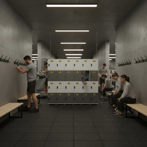 Customizable Factory Wholesale Price Waterproof Moisture Resistance Gym Fitness Center Sports Club JMDS-404 PVC ABS Locker