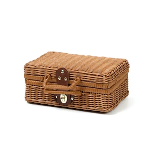 Portable Eco-Friendly Plastic Woven Multifunction Storage Basket for Gift Wedding Holiday Packaging and Food Storage