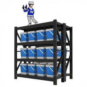 Guichang Heavy-Duty Powder Coated Metal Warehouse Storage Rack Shelf 300kg 500kg Capacity Steel and Iron Material for Garages