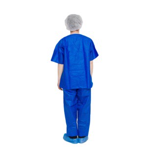 Short-sleeved Two-piece Protective Set Disposable Hand Washing Gown Patient Non-woven Waterproof Dustproof Isolation Gown
