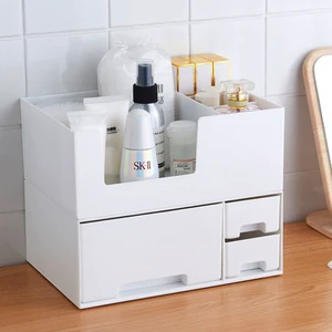 Drawer Type Cosmetic Storage Box Combination Large Size PP Plastic Lipstick Rack with Compartments for Desktop Dressing Table