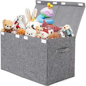Wholesale Rectangle Fabric Multifunctional Foldable Large Capacity Children's Toy Storage Box & Basket Kid Organizer