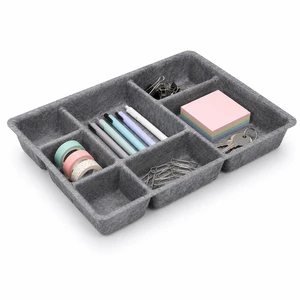 Custom Logo Polyester Felt Storage Basket Home Organizer Bin