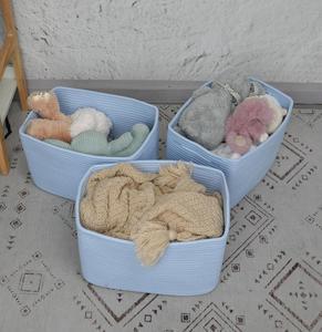 Storage Baskets For Organizing Toys, Towels, And Clothes, Woven Basket For Shelves, Sturdy Nursery Cube Bins For Storage