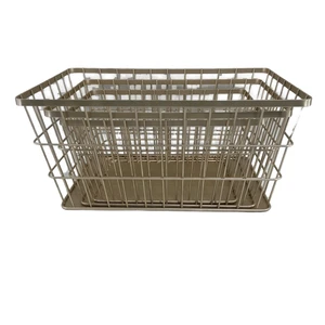 3-Size/3-Pack Stackable Rose Gold Wire Storage Basket for Home Kitchen Cabinet Organizer