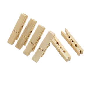 Modern Multifunction Wall Mounted Double Tier Several Sizes Natural Wooden Clothespins Eco-Friendly Pegs for Clothing