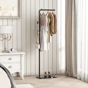 Industrial Metal Coat Rack with Detachable Design Five-Tier Storage for Bathroom and Clothing Shop-Drying Rack & Hanger Display