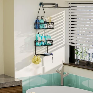 Bathroom Storage Rack Wall Hanging Shower Door Stock Organizer Shelf Shower Organizer