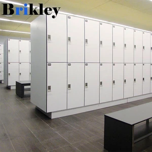 Brikley Gym Salon Storage Cabinet Lockers HPL Wood Key Lock Waterproof Fireproof Eco-Friendly Parcel Luggage Locker Cupboard