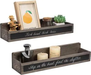 Wholesale Solid Wood & Metal Double Tier Multifunction Wall Mounted Storage Rack for Bedroom Kitchen Garage Use