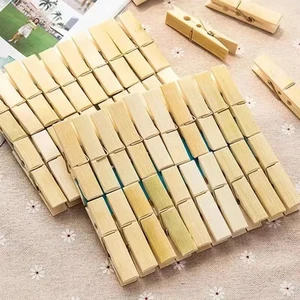 20pcs/bag Natural Wooden Clothes Pegs Clothes Clips Wood Clamp Photo Paper Peg Clothespin Craft