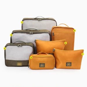 Large-Capacity 7-Piece Suit Storage Bag Classic Design Reusable Square Compressed Dirty Clothes Bag for Travel