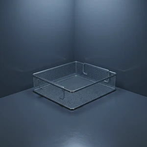 40*20*7cm Custom 304/316 Stainless Steel Woven Wire Basket with Flexible Handle - Multi-Functional Kitchen
