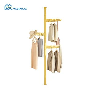 YIJIALE Supply Stability Fast Shipping Freestanding Coat Tree No Tools Needed Thickened Tube Boutique Store Coat Hanger Stand