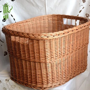 Handmade Rectangle Rattan Storage Basket Everyday Use Woven Decorative Basket for Food