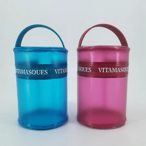 Custom Logo Frosted Travel Transparent Vinyl Waterproof Round Zipper Cosmetic Bag Clear PVC Toilet Wash Bag
