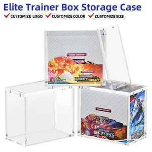 Modern Eco-Friendly Scratch Resistant Dust Proof Acrylic Storage Case For Elite Trainer Box With Desktop Display