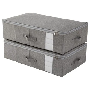 Custom Under Bed Storage Box With Lid and Handle Underbed Organizer Case
