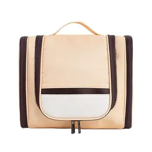 2026 New Arrival Travel Makeup Case Waterproof Canvas Leather Beauty Storage Bags Hanger Toilet Wash Bag for Women