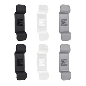 6Pcs Flexible Clips USB Charging Data Line Winder Cables Organizer Kitchen Winder Soft Cord Management Clamp Cord Holder
